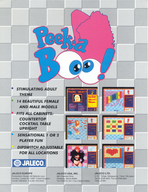 Peek-a-Boo! (North America, ver 1.0) Arcade Game Cover